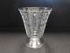 Signed Vintage Baccarat French Crystal 7 Vase with Michelangelo Etching
