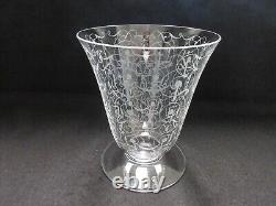 Signed Vintage Baccarat French Crystal 7 Vase with Michelangelo Etching