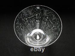 Signed Vintage Baccarat French Crystal 7 Vase with Michelangelo Etching