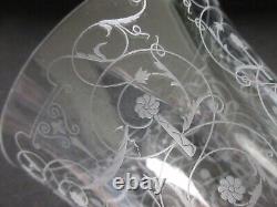 Signed Vintage Baccarat French Crystal 7 Vase with Michelangelo Etching