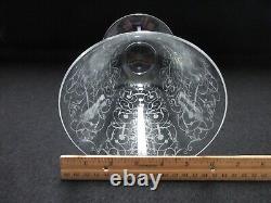 Signed Vintage Baccarat French Crystal 7 Vase with Michelangelo Etching