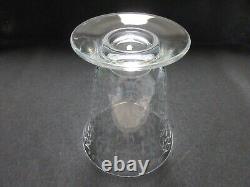 Signed Vintage Baccarat French Crystal 7 Vase with Michelangelo Etching