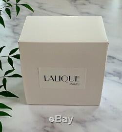 Small Lalique French Crystal Saumur Vase Grapes & Vines Mint Signed Nice