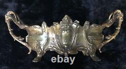 Stunning Antique Marked French Gilt Spelter Rams Head Jardiniere