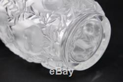 Stunning Lalique France Frosted Crystal Bagatelle Vase with Birds