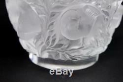 Stunning Lalique France Frosted Crystal Bagatelle Vase with Birds