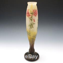 Tall Daum Nancy Floral Vase c1910