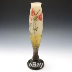 Tall Daum Nancy Floral Vase c1910