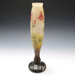 Tall Daum Nancy Floral Vase c1910