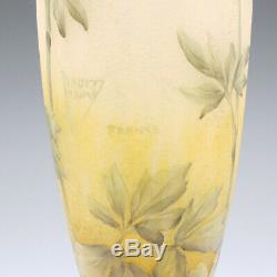 Tall Daum Nancy Floral Vase c1910