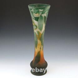 Tall Daum Quinces Cameo Vase c1910