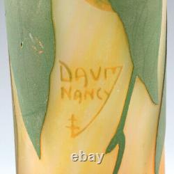 Tall Daum Quinces Cameo Vase c1910