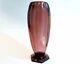 Tall Early French Art Deco Purple Glass Vase Signed Andre DeLatte Nancy