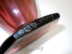 Tall Early French Art Deco Purple Glass Vase Signed Andre DeLatte Nancy