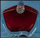 Thomas Bastide for Baccarat Oceanie Red & Clear Glass Vase with Millefleur Glass