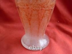 VERLYS, ANTIQUE FRENCH GLASS VASE, SIGNED, 1930s YEARS