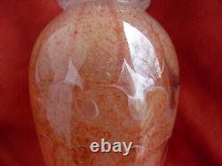 VERLYS, ANTIQUE FRENCH GLASS VASE, SIGNED, 1930s YEARS