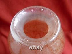 VERLYS, ANTIQUE FRENCH GLASS VASE, SIGNED, 1930s YEARS