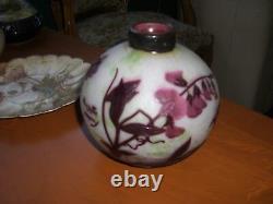 VERY RARE FRENCH CAMEO ART GLASS VASE BY A. DELATTE NANCY 1920's