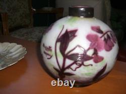 VERY RARE FRENCH CAMEO ART GLASS VASE BY A. DELATTE NANCY 1920's