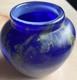 VERY RARE FRENCH COBALT BLUE ART DECO VASE by SCHNEIDER, SIGNED ca 1900's