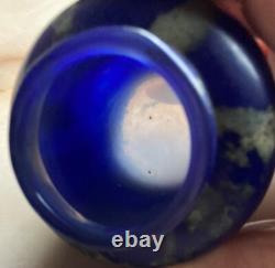 VERY RARE FRENCH COBALT BLUE ART DECO VASE by SCHNEIDER, SIGNED ca 1900's