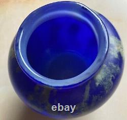 VERY RARE FRENCH COBALT BLUE ART DECO VASE by SCHNEIDER, SIGNED ca 1900's
