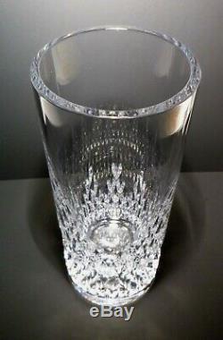 VINTAGE Baccarat Crystal Nemours (1984-)Cylinder Vase 11 7/8 for Tiffany & Co