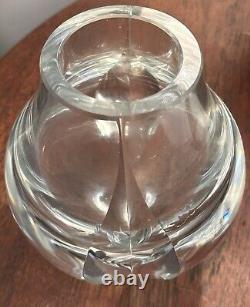 VINTAGE French St. Louis Blown Vase BIOMORPHIC Cut Crystal Heavy 8 Vase