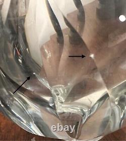 VINTAGE French St. Louis Blown Vase BIOMORPHIC Cut Crystal Heavy 8 Vase