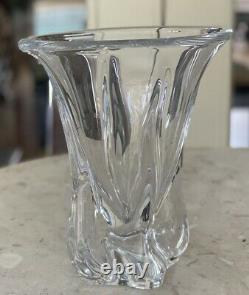 VTG Mid-Century Modern Art Glass Vannes Le Chatel, Original French Crystal Vase