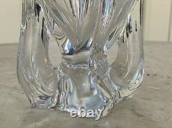 VTG Mid-Century Modern Art Glass Vannes Le Chatel, Original French Crystal Vase