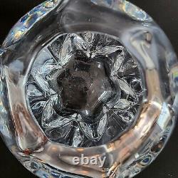Val St Lambert clear crystal art glass Vivi Vase by Guido Bon MCM 1950s French