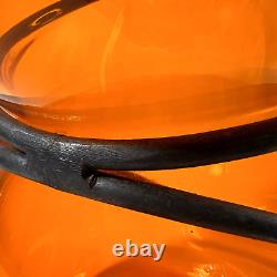 Vanessa Mitrani France Tall Orange 5 Chain Ring Blown Glass Vase 18.25 H Signed