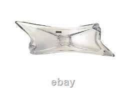 Vase France Made Crystal Glass Labeled Vintage Centerpiece Decor