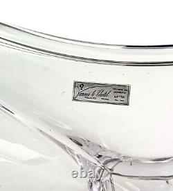 Vase France Made Crystal Glass Labeled Vintage Centerpiece Decor