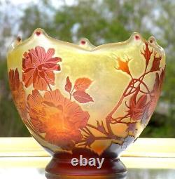 Vase Galle Art Nouveau Fabulous Cameo Decor Floral