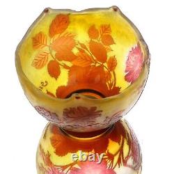 Vase Galle Art Nouveau Fabulous Cameo Decor Floral