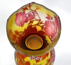 Vase Galle Art Nouveau Fabulous Cameo Decor Floral