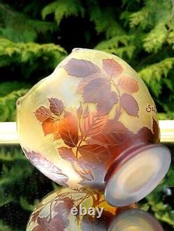 Vase Galle Art Nouveau Fabulous Cameo Decor Floral