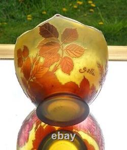 Vase Galle Art Nouveau Fabulous Cameo Decor Floral