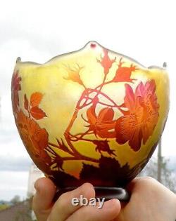 Vase Galle Art Nouveau Fabulous Cameo Decor Floral