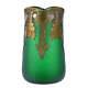 Vase Signed Mt. Joye French Art Glass, Emerald Green Acid Cut