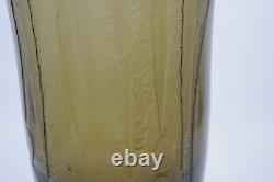 Verame (Verriere D'Art Metz) French Art Deco Etched Art Glass Topaz Vase 11 1/4