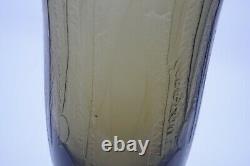 Verame (Verriere D'Art Metz) French Art Deco Etched Art Glass Topaz Vase 11 1/4