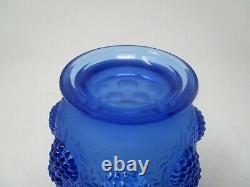 Verlys French Art Glass Blue Vase