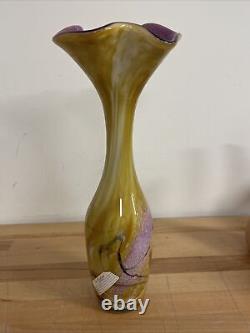 Verrerie D'art La Belle Epoque Collection French Art Glass Vase 18 Signed