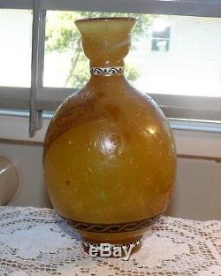 Verrerie De Art Lorraine French Art Classical vase Grecian Ewer B S & Co