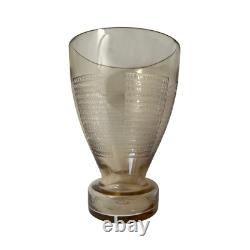 Verrerie de Fains France Antique Gold Signed Vintage Glass Vase