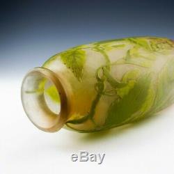 Very Large Signed Gallé Cameo Vase c1910